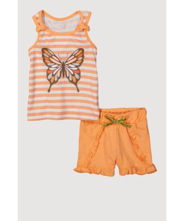 Baby Girls 2-Piece Glitter Racerback Tank and Shorts Set