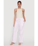 Chambray Straight Leg Casual Pants