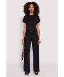Chambray Straight Leg Casual Pants