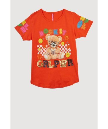 Girls Rock It Grl Pwr Sequin Graphic Tee