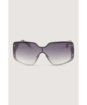 Gradient Lens Shield Sunglasses with Stud Detail