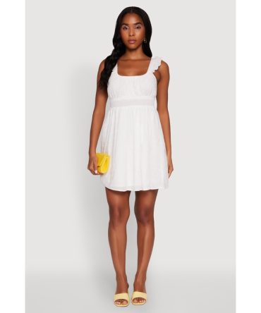 Haute Monde Ruffled Strap Babydoll Sundress