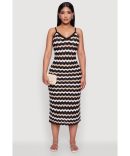 Metallic Seashell Cut Out Midi Dress
