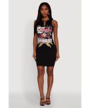 Square Neck Mini T Shirt Dress