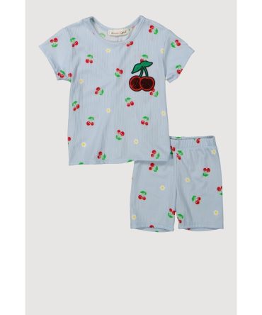 Toddler Girls 2-Piece Patch Sequin T-Shirt and Shorts Set