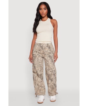 Almost Famous Hunter Camo High Waisted Cargo Joggers