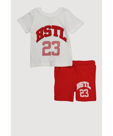 Baby Boys 12-24M Chenille HSTL 23 Tee and Sweatshorts