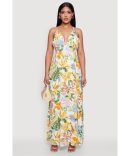 Airy Tropical Floral Empire Waist Dress