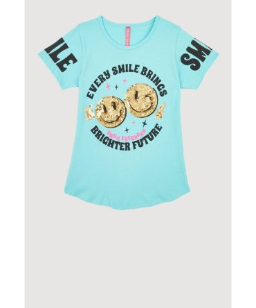 Girls Brighter Future Sequin Graphic T Shirt