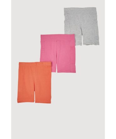 Little Girls Comfortable Bike Shorts 3 Pack
