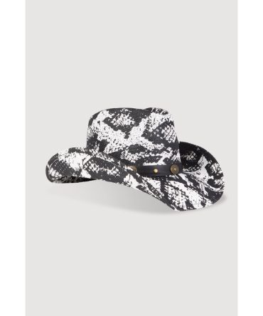 Snakeskin Print Cowboy Hat