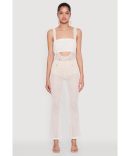 Stylish Plisse High Waisted Palazzo Pants with Twist Front Waist