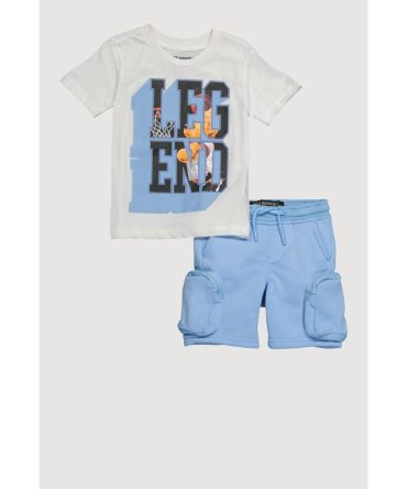 Toddler Boys Legend Bear Tee and Sweatshorts