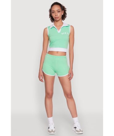 Trendy Contrast Trim Dolphin Shorts