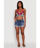Trendy Denim Mini Skirt with Side Slit