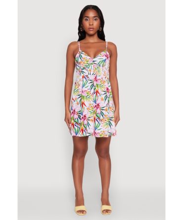 Tropical Floral Sleeveless Sundress