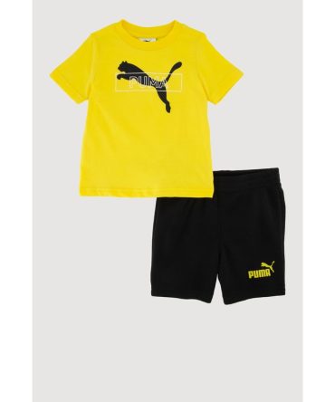 Baby Boy 12-24 Puma T Shirt and Fleece Sweatshorts 2 Piece Set