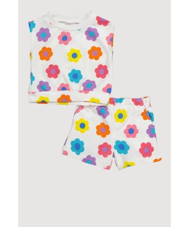 Baby Girls 12M-24M Floral Muscle Tee and Shorts Set