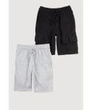 Boys Fleece Sweatshorts with Drawstring Waist and Zip Pockets