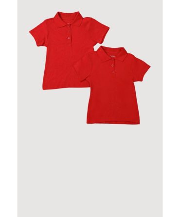Girls 4-6x Solid Short Sleeve Polo Shirts 2 Pack