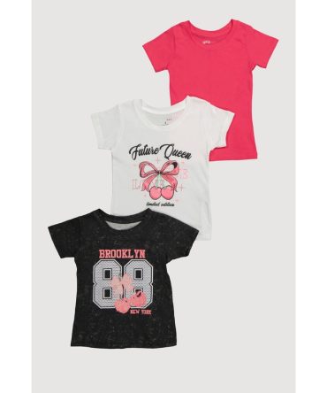 Little Girls Future Queen Limited Edition Graphic T Shirts with Glitter Design