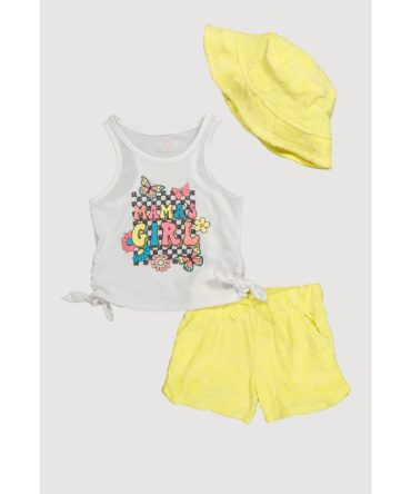 Toddler Girls Mamas Girl Glitter Tank Top and Shorts Set
