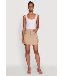 Trendy Floral Jacquard Cargo Pocket Denim Shorts