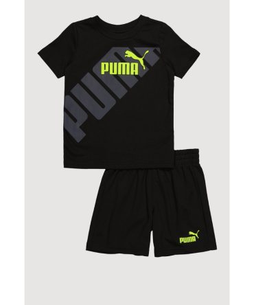 Baby Boys 12-24M Puma Graphic Tee and Shorts Set