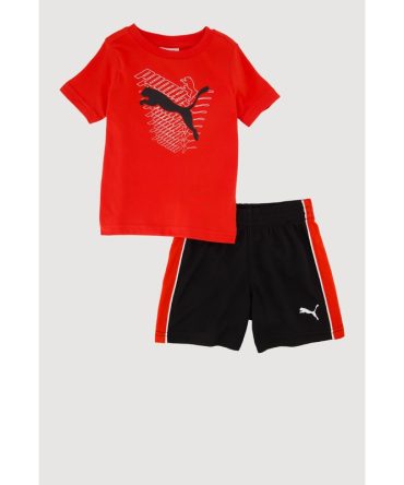 Baby Boys 12-24M Puma Short Sleeve T Shirt and Shorts 2 Piece Set