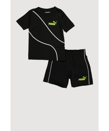 Baby Boys 12-24M Puma T Shirt and Jersey Mesh Shorts 2 Piece Set