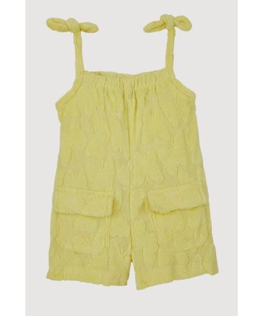 Baby Girls 12-24M Terry Cloth Sleeveless Romper with Cargo Pockets