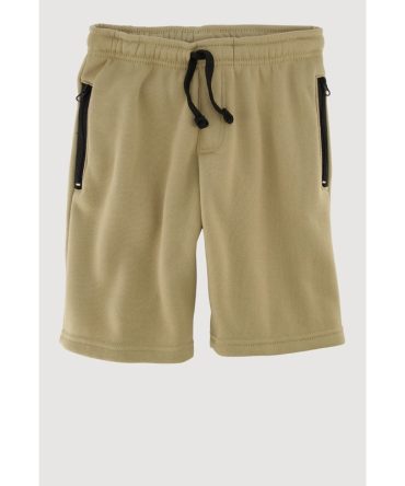 Boys Fleece Sweatshorts with Drawstring Waist and Zip Pockets