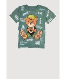 Girls Love Graphic Fringe Tee and Animal Print Shorts