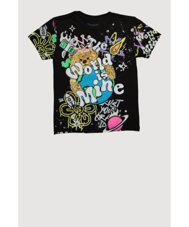 Boys The World Is Mine Graphic T Shirt