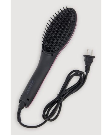 Hair Straightener Brush with LCD Screen and 3D Ceramic Bristles