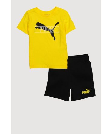 Toddler Boys Puma T Shirt and Sweatshorts Set
