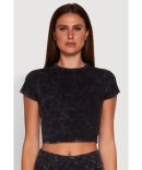 Trendy Color Blocked V-Neck  Crochet Crop Top