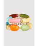 Box Clasp Chain Link Necklace with Stud Earrings