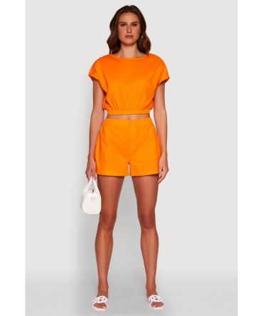 Chic High Waisted Shorts with Pockets