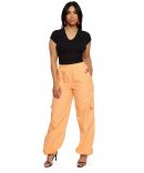 Girls Twill Wide Leg Cargo Pants