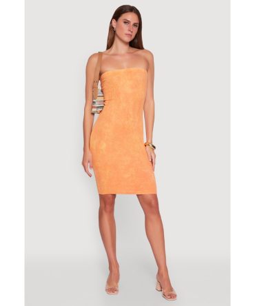 Rib Knit Mineral Wash Tube Dress