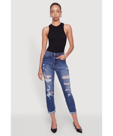 WAX Distressed Boyfriend Jeans