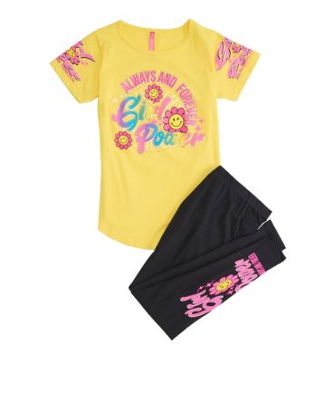 Girls Always And Forever Girl Power Tee and Leggings