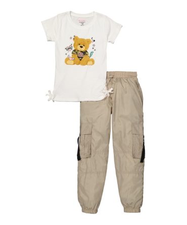 Girls Girl Boss Graphic Tee and Cargo Joggers