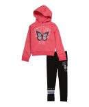 Little Girls Sleeveless Smocked Peplum Top and Joggers