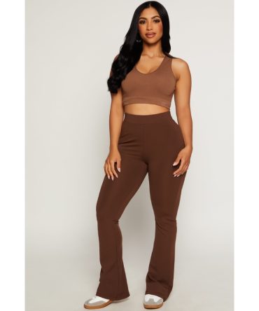 Pull On Flared Dress Pants