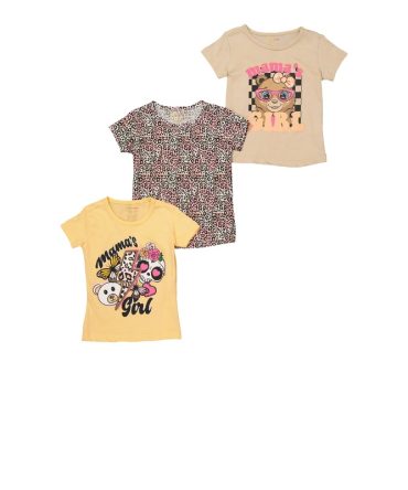 Toddler Girls Mamas Girl Graphic Tops Set of 3