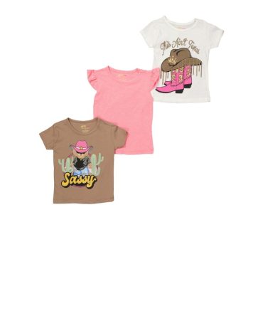 Toddler Girls Western Graphic Tops Set of 3