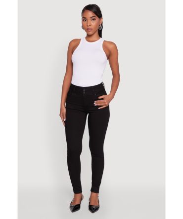 WAX 3 Button Skinny Jeans