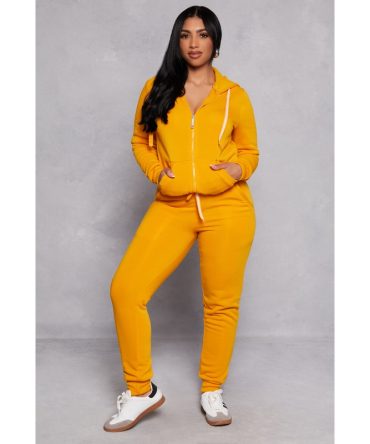 Fleece High Waist Drawstring Joggers